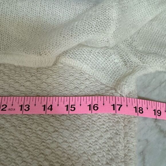 FREE PEOPLE white Rabbit Bell Sleeve A Line Wool/alpaca Zipper Sweater Dress S - Picture 10 of 11